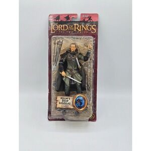 Toy Biz 2003 Lord of the Rings Figure:‎ Helm's Deep Legolas w/ Shield Skateboard